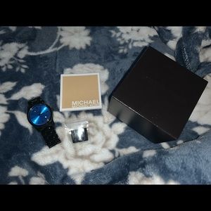 Michael kors black watch w/ blue face